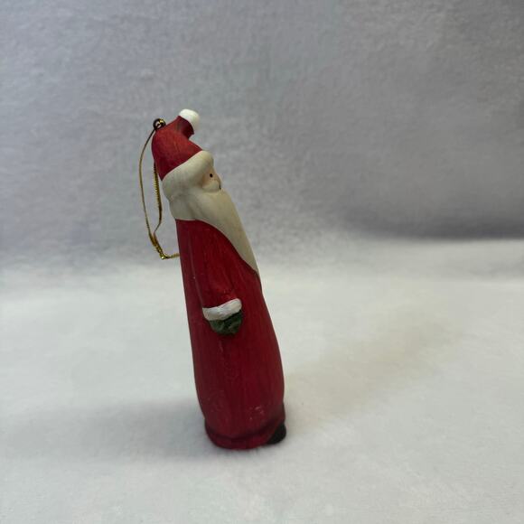 Vintage Hand Paint Santa Christmas Tree Ornament-Handmade Decor-Unique-good - Picture 3 of 9